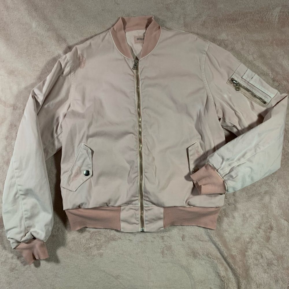Hudson The Gene Pink Puffer Bomber Jacket S